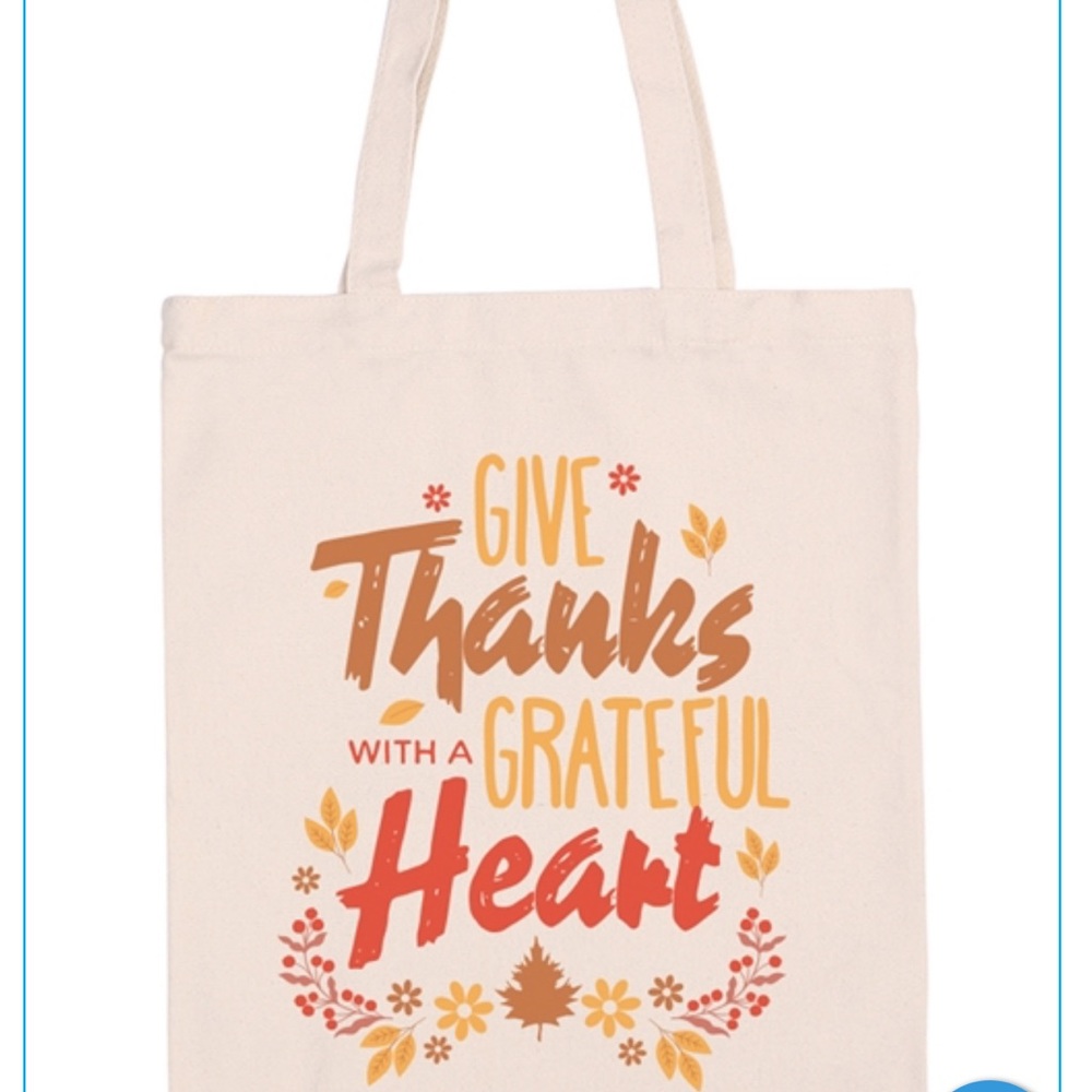 Sale‼️Give Thanks Print Tote Bag- NWT - Picture 1 of 4